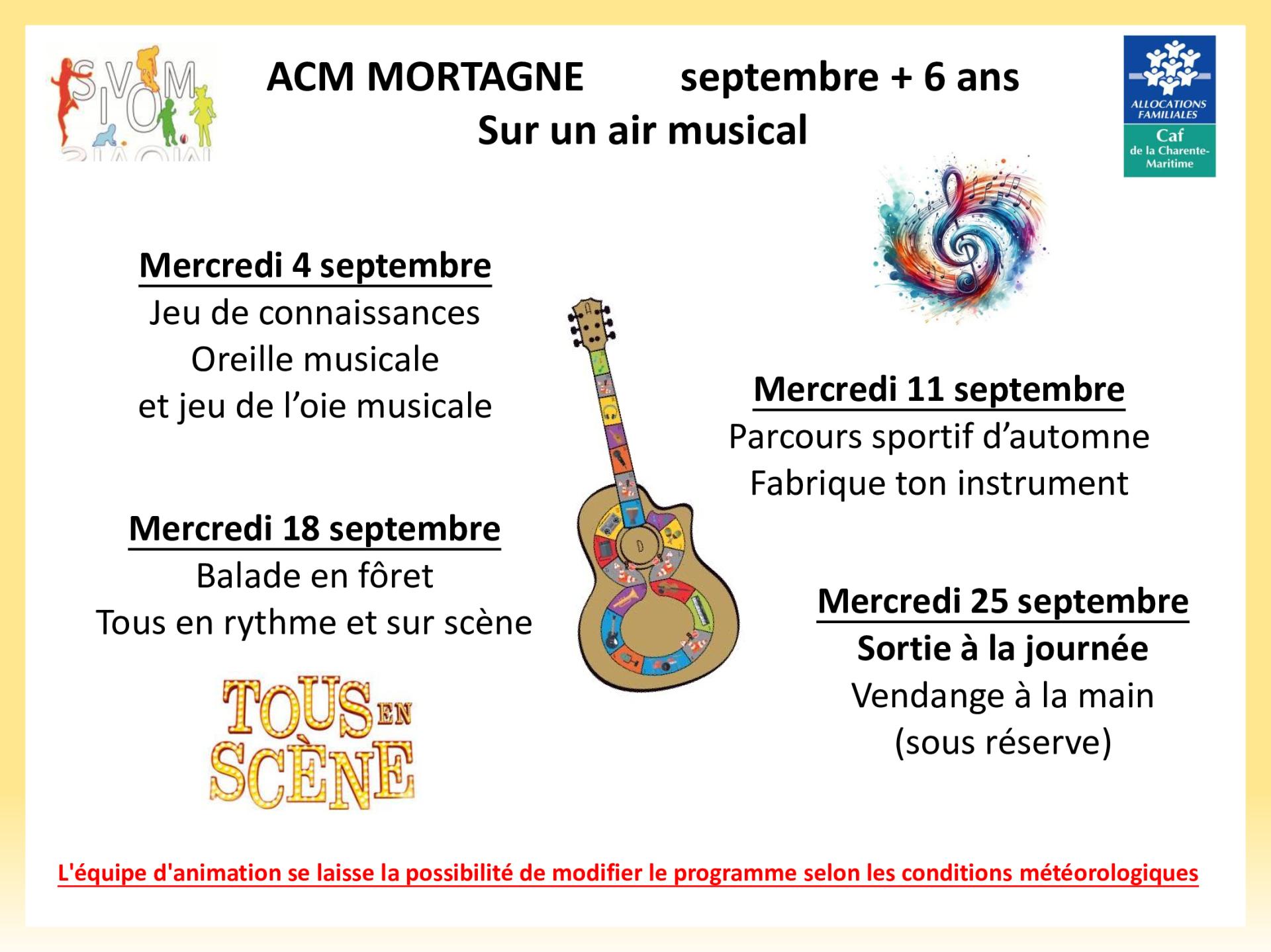 Programme mortagne mercredis septembre + 6 ans